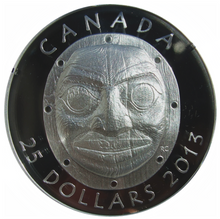 2013 Twenty Five Dollars, Fine Silver Coin Grandmother Moon Mask