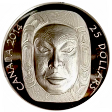 2014 Twenty Five Dollars, Fine Silver Coin Matriarch Moon Mask