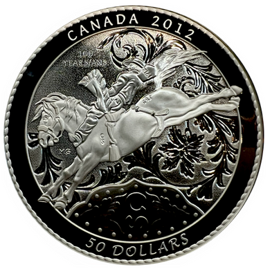 2012 Canada Fine Silver 50$ 100th Anniversary of the Calgary Stampede