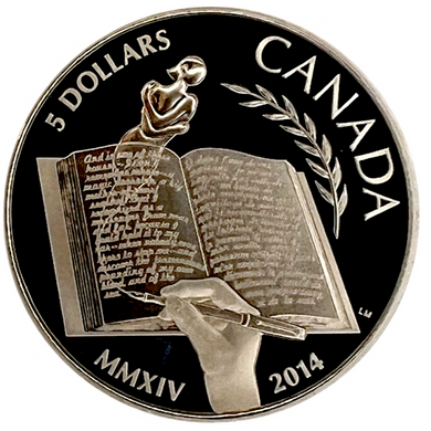 2014 Canada Fine Silver Five Dollars-Alice Munro