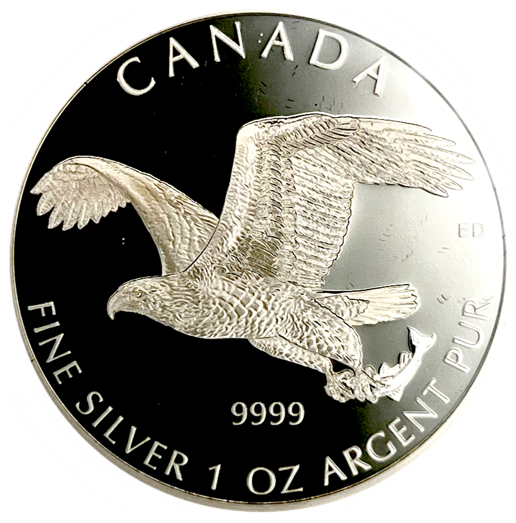 2014 Canada 5 Dollars Fine Silver Coin- Bald Eagle