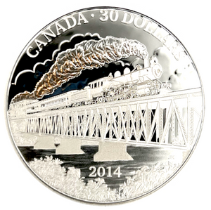 2014 30$ Fine Silver Coin - 100 th Anniversary of Completion of the Grand trunk pacific Railway