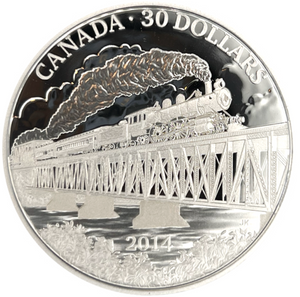 2014 30$ Fine Silver Coin - 100 th Anniversary of Completion of the Grand trunk pacific Railway