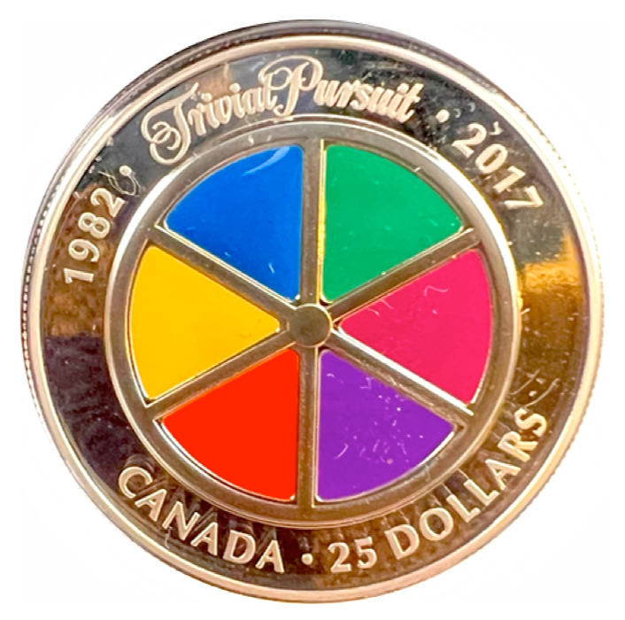 2017 Canada 25$ Fine Silver Piedfort-35th Anniversary of Trivial Pursuit