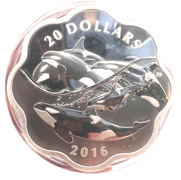 2016 Canada 20$ Fine Silver Coin-Master of the Sea-The Orca