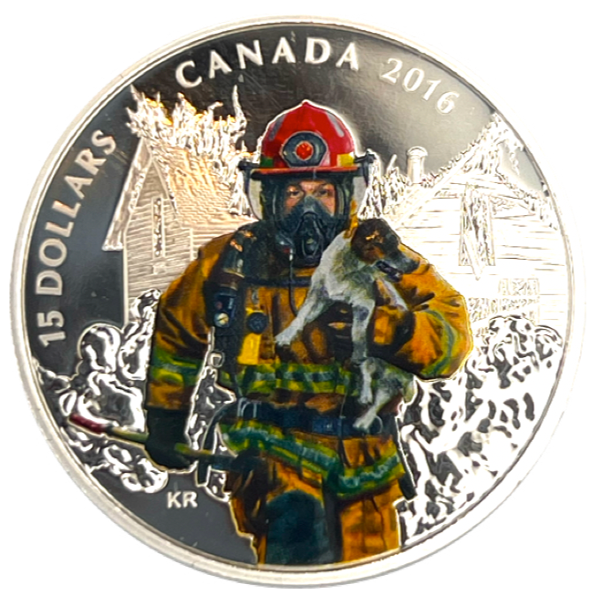 2016 $15 Fifteen Dollars-National Heroes, Firefighters