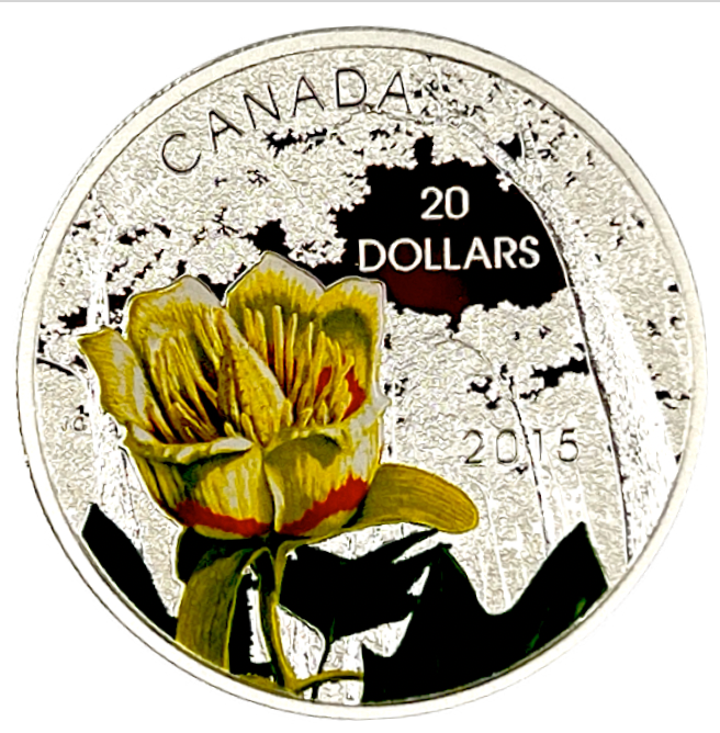 2015 20$ Fine Silver Coin-Forests of Canada-Carolinian Tulip-Tree