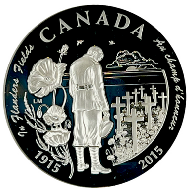 2015 Canada Twenty Dollars Fine Silver Coin, 100th Anniversary of In Flanders Fields