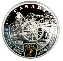 2015 1 oz. Pure Silver Coin – First World War Battlefront Series-The Battle of Neuve-Chapelle