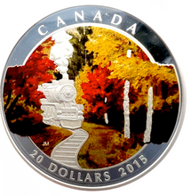 2015 Canada 20 Dollars Fine Silver Coin-Autumn Express