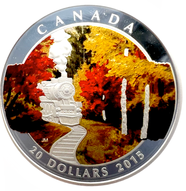 2015 Canada 20 Dollars Fine Silver Coin-Autumn Express