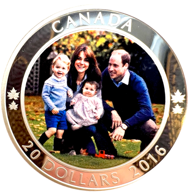 2016 20 Dollars Fine Silver Coin-A Royal Tour