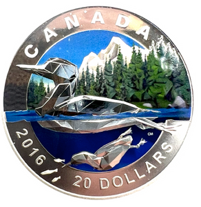 2016 20 Dollars Fine Silver Coin- Geometry in Art Series-The Loon