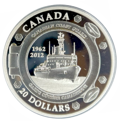 2012 Canada 20 Dollars Fine Silver Coin, 50th Anniversary of Coast Guard Service