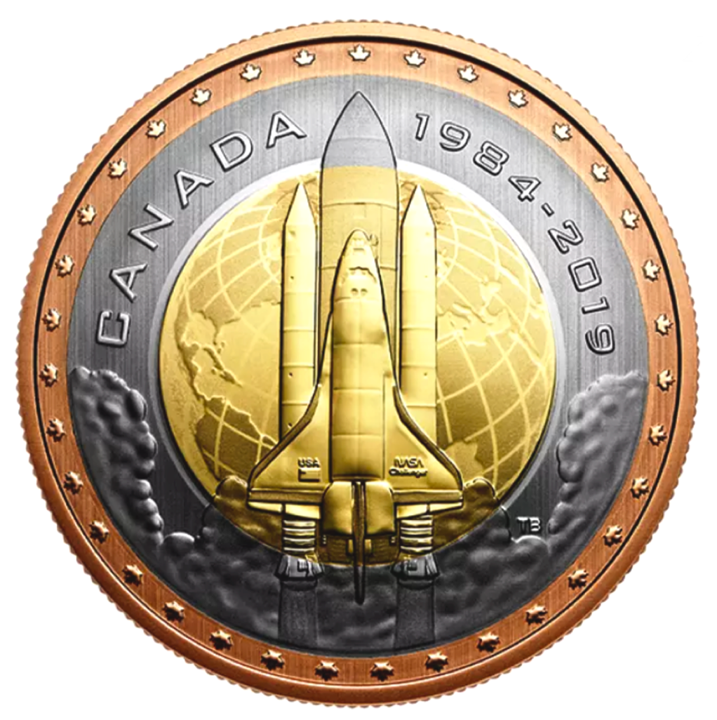 2019 Canada Specimen 25 Cents-First Canadian in Space