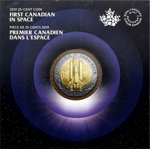 2019 Canada Specimen 25 Cents-First Canadian in Space