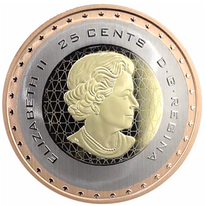 2019 Canada Specimen 25 Cents-First Canadian in Space