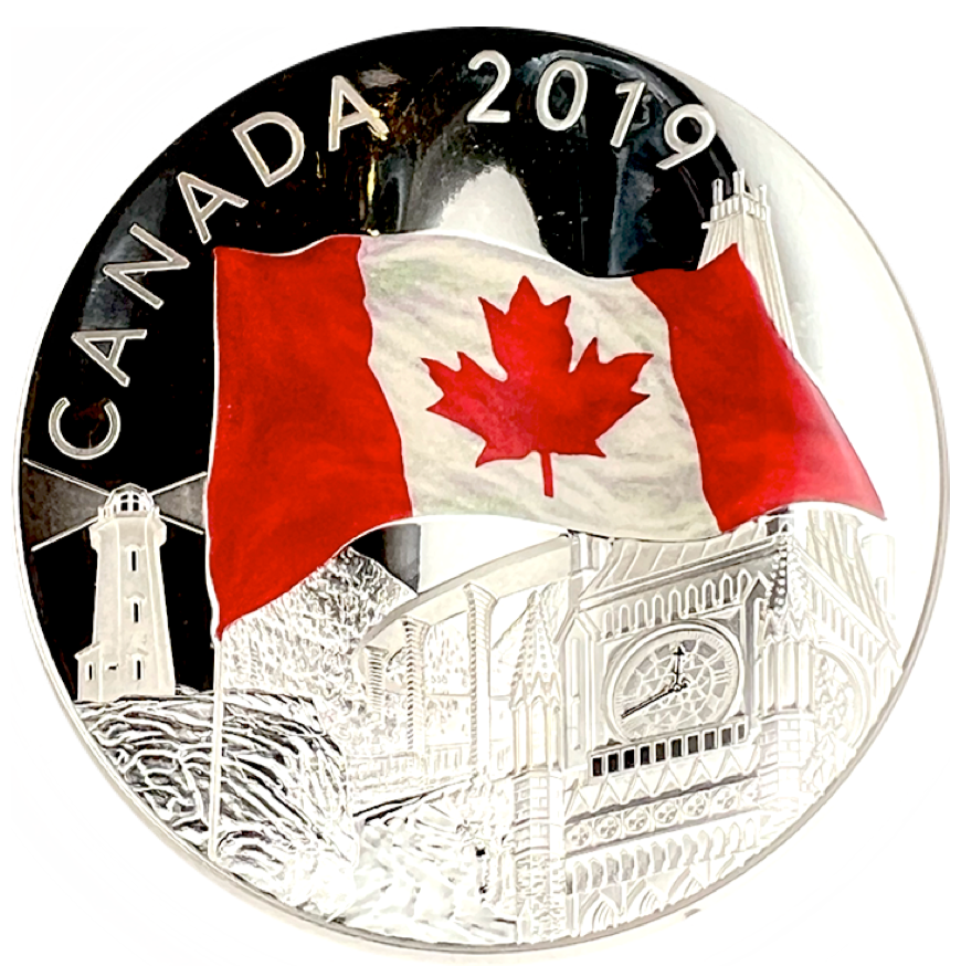 2019 Thirty Dollars $30 Fine Silver Coin-The fabric of Canada