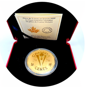 2020 Canada Five Cents Bronze Coin-The Canadian Home Front-The Victory Nickel