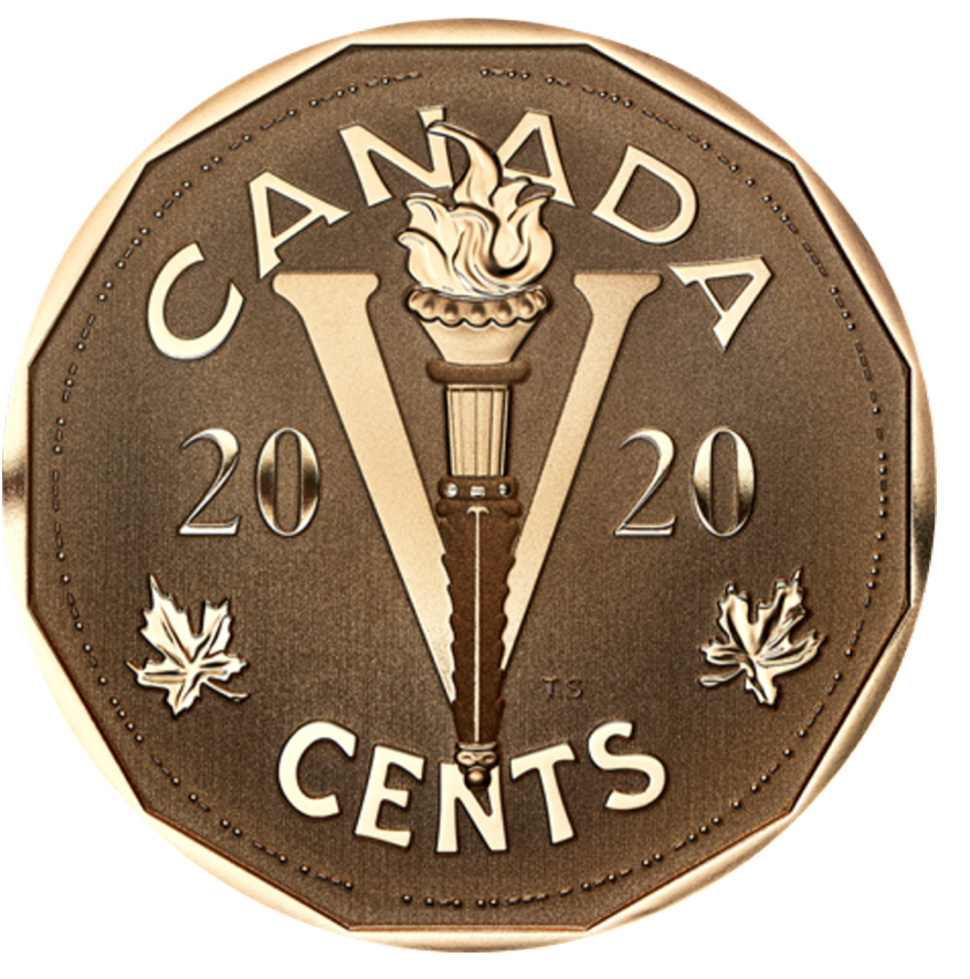 2020 Canada Five Cents Bronze Coin-The Canadian Home Front-The Victory Nickel