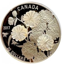 2017 Canada $20 Dollars Fine Silver Coin, Pearl Flowers