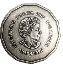 2019 $50 Fifty Dollars, Fine Silver Coin-The Centennial Flame of Canada