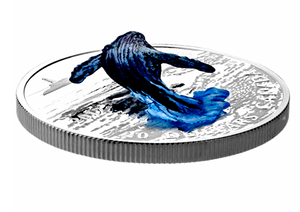 2017 Canada 20 Dollars Fine Silver Coin, Three-Dimensional Breaching Whale