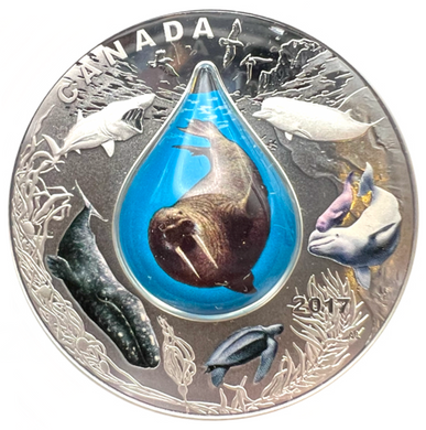 2017 Canada 20 Dollars Fine Silver Coin, Canadian Underwater Life