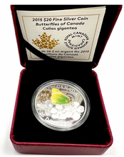 2015 Twenty Dollars Fine Silver, Butterflies of Canada-Colias Gigantea