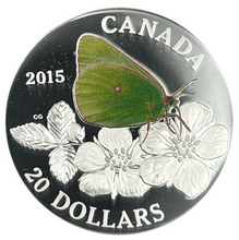 2015 Twenty Dollars Fine Silver, Butterflies of Canada-Colias Gigantea