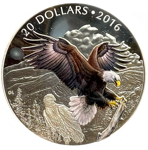 2016 Canada 20 Dollars Fine Silver Coin, The Baronial Bald Eagle