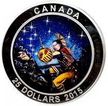 2015 Canada 25 Dollars Fine Silver Coin, Star Chart-The Wounded Bear