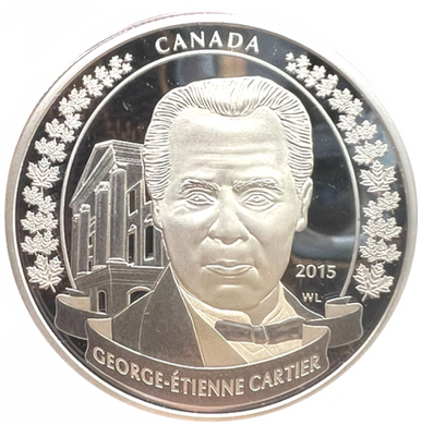 2015 20 Dollars Sterling Silver Coin, George-Etienne Cartier