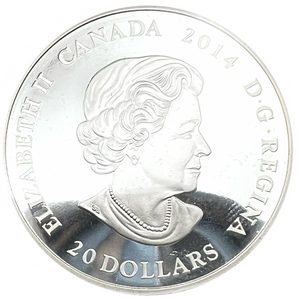 2014 Canada 20 Dollars Fine Silver, Stained Glass Craigdarroch Castle