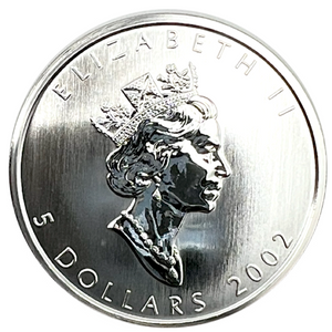 2002 5$ Fine Silver 15th Anniversary of the One Dollar Loon