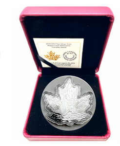 2016 Canada 10$ Fine Silver Coin-Maple Leaf Silhouette-Canada Geese