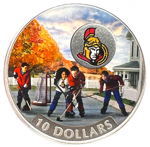 2017 Canada Fine Silver $10 Ten Dollars-Passion to Play-Ottawa Senators