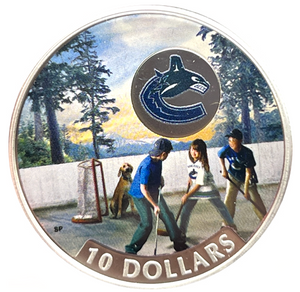 2017 Canada Fine Silver $10 Ten Dollars-Passion to Play-Vancouver Canucks