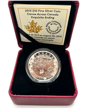 2015 Canada Fine Silver $10 Ten Dollars-Canoe Across Canada-Exquisite Ending