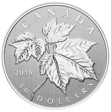 2019 Canada $10 Ten Dollars-Maple leaf 1/2 oz