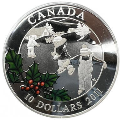 2011 Fine Silver $10 Dollars - Little Skaters