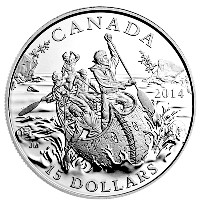 2014 $15 Fifteen Dollars Exploring Canada-The Voyageurs