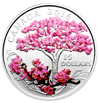 2016 $15 Fifteen Dollars Celebrating of Spring-Cherry Blossoms