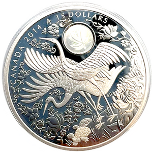 2014 $15 Dollars Fine Silver Coin-Maple of Longevity