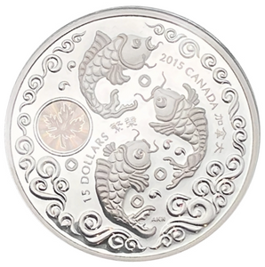 2015 $15 Dollars Fine Silver Coin-Maple of Prosperity