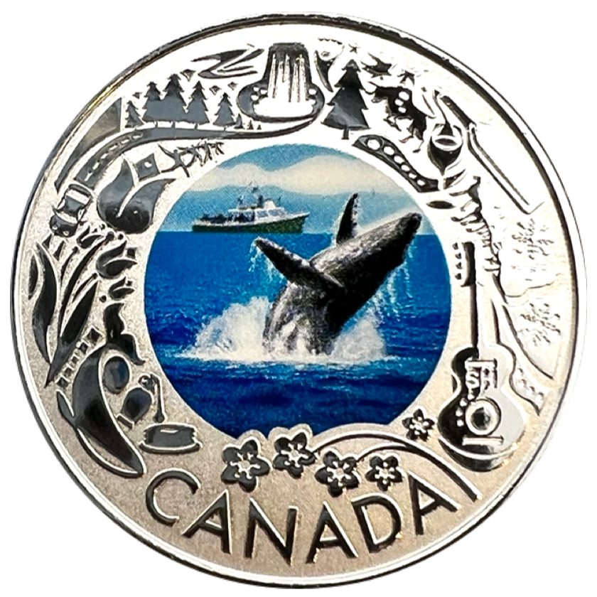 2019 Canada 3$ Fine Silver Coin - Celebrating Fun and Festivities-Whale Watching