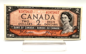 1954 Bank of Canada Two Dollars UNC Serial-NB 2972617