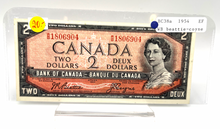 1954 Bank of Canada Two Dollars EF Serial-WB 1806904