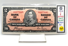 1937 Bank of Canada Two Dollars AU Serial-KR 8977695