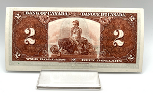 1937 Bank of Canada Two Dollars AU-58 Serial-ZB 7061848